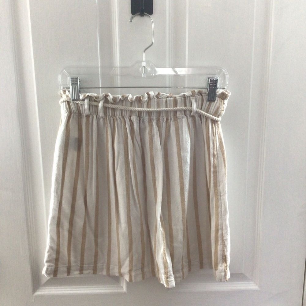 SALE American Eagle Outfitters Striped Paperbag Waist Skirt Women's Size S - Picture 2 of 6